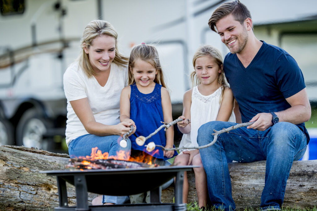 family camping using camptrac