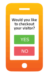 Check out visitors via text message in visitor management