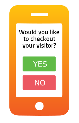 Check out visitors via text message in visitor management